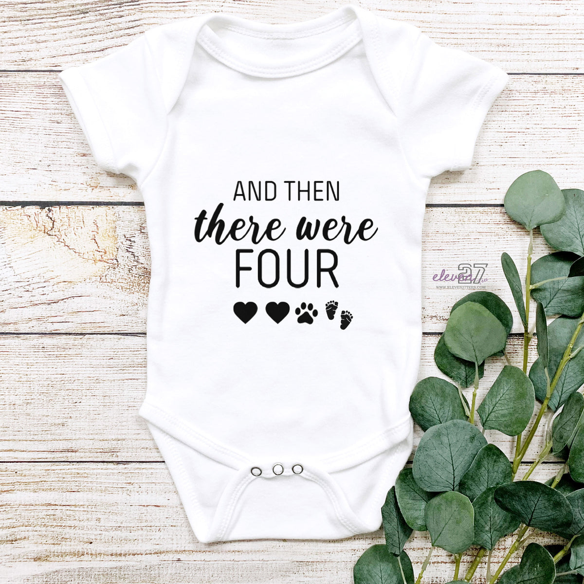 And then there were 4 - Pregnancy Announcement Onesie – Mama Bear