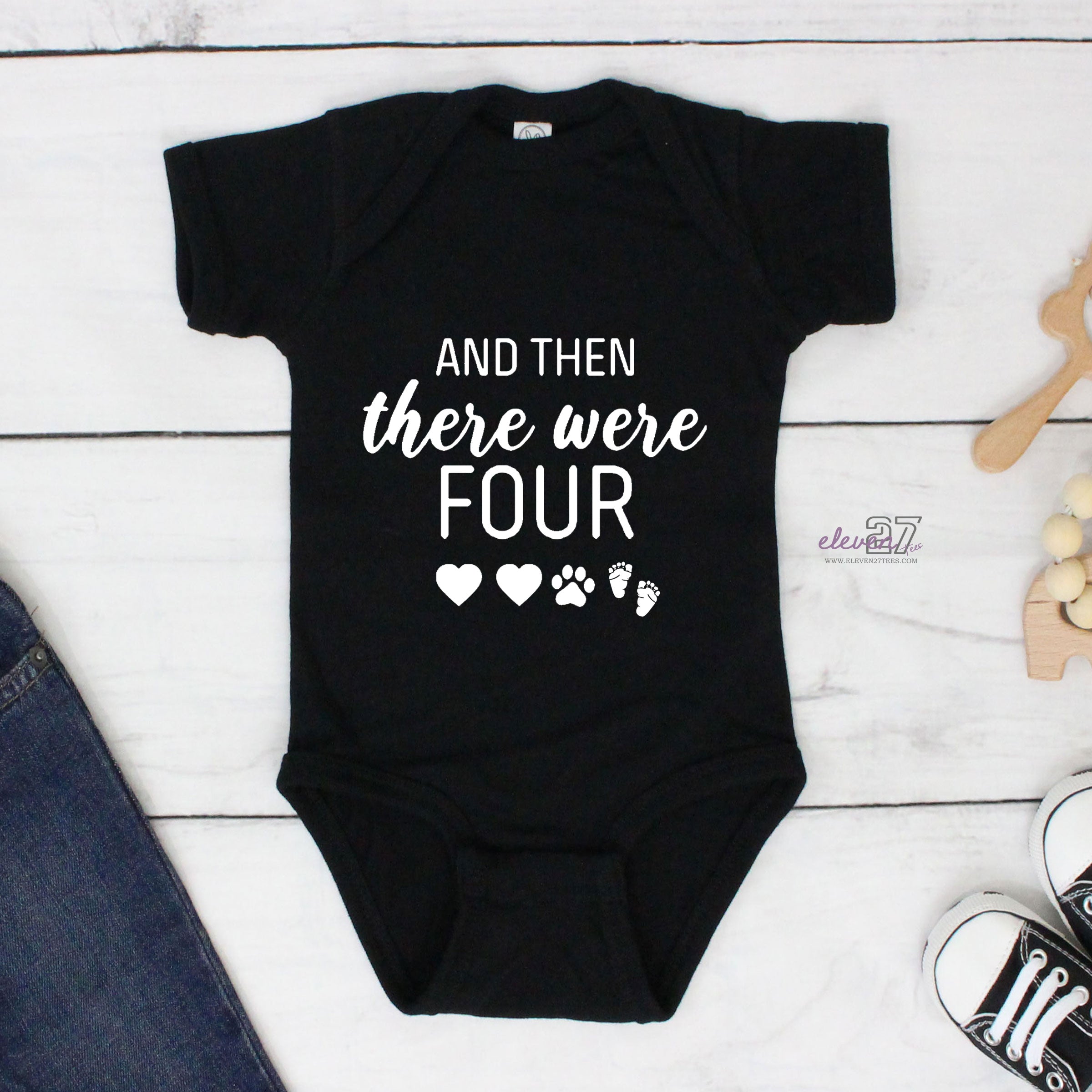 Then There Were Four Pregnancy Announcement – Valentine Heart